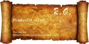 Rumbold Olaf névjegykártya